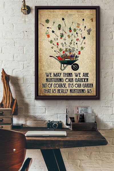 Garden Quotes Floral Wall Art Gift For Florist Flower Shop Farmhouse Decor Housewarming Framed Canvas Framed Prints, Canvas