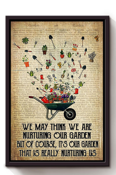 Garden Quotes Floral Wall Art Gift For Florist Flower Shop Farmhouse Decor Housewarming Framed Canvas Framed Prints, Canvas