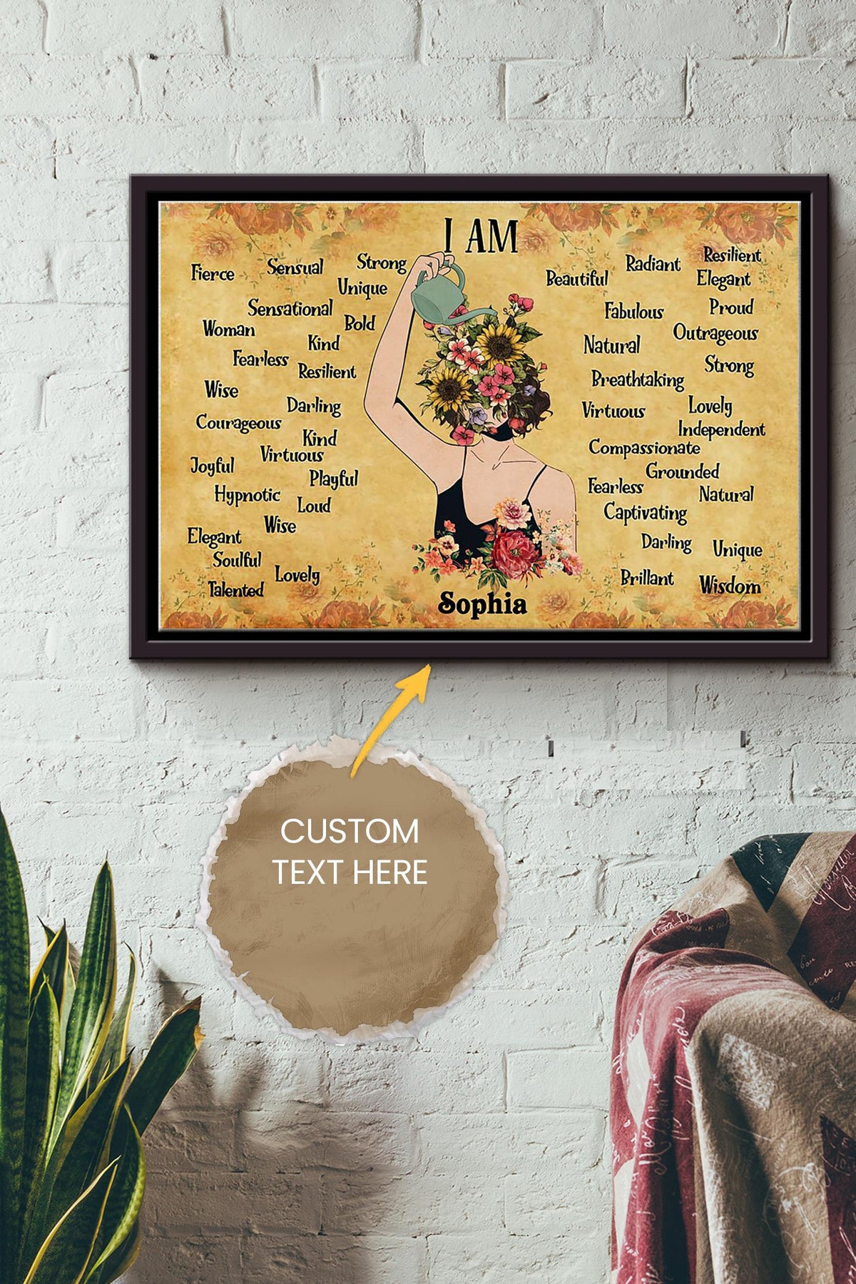 Mental Health Women Personalized Poster - Women Wall Art - Gift For Woman Home Decor Framed Matte Canvas Framed Prints, Canvas