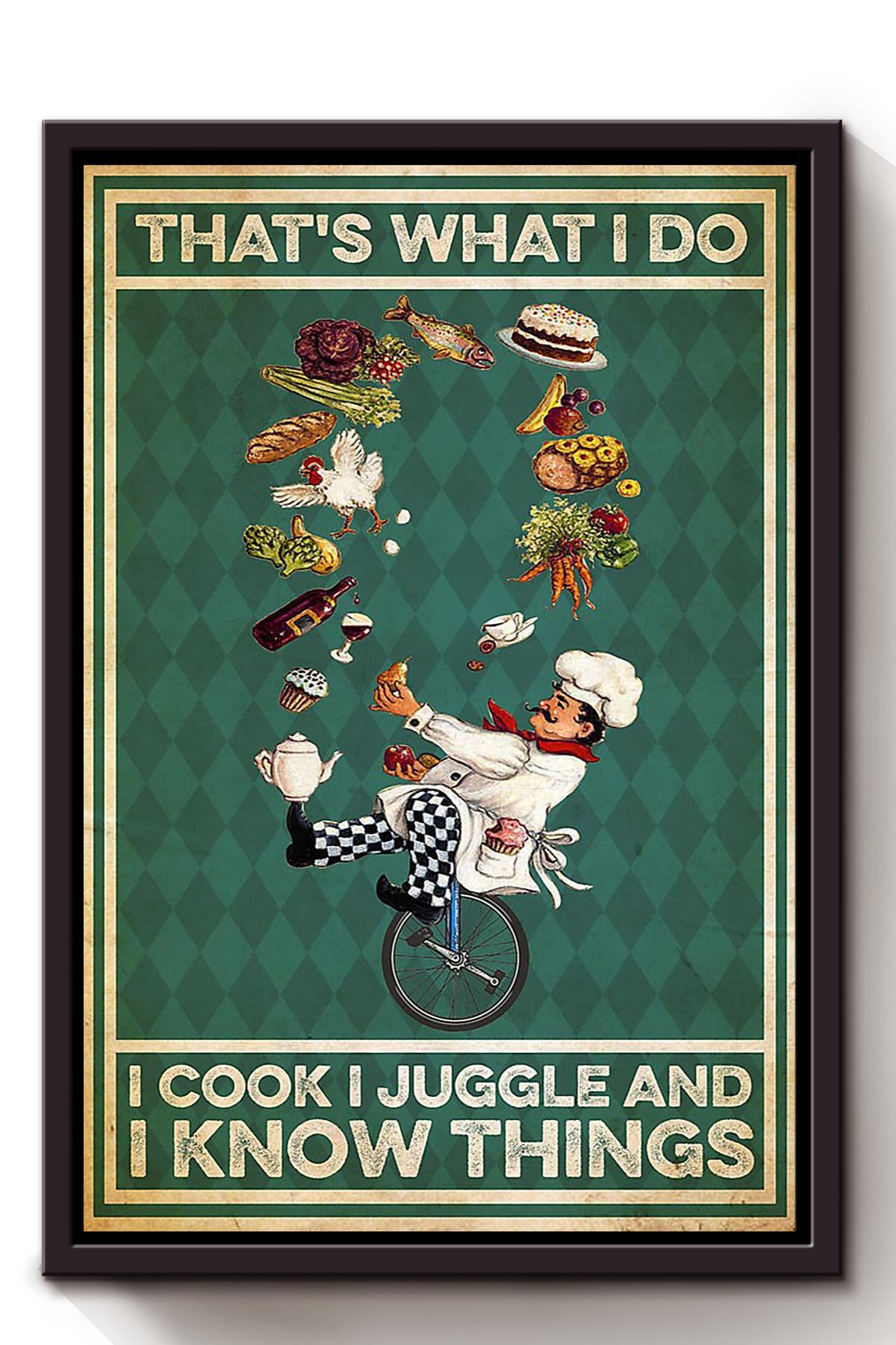 Cooking That's What I Do Baking Because Murder Is Wrong Cooking Wall Art Gift For Kitchen Decor Food Lover Framed Canvas Framed Prints, Canvas