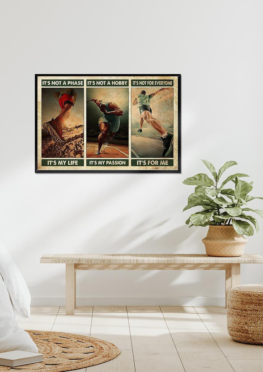 It's Not Phase It's My Life Inspiration Quote Wall Art Gift For Marathon Runner Housewarming Framed Prints, Canvas