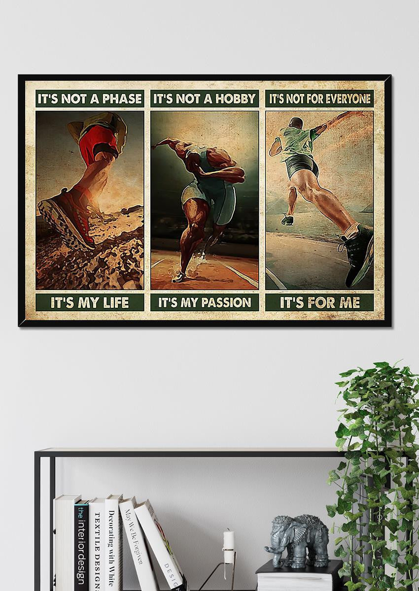 It's Not Phase It's My Life Inspiration Quote Wall Art Gift For Marathon Runner Housewarming Framed Prints, Canvas
