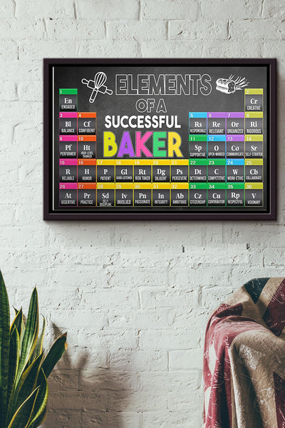 Elements Of A Successful Baker Poster n Framed Matte Canvas