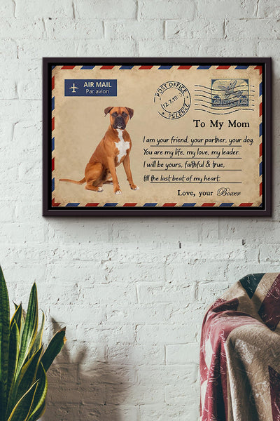 Boxer I Love You Poster n Framed Matte Canvas