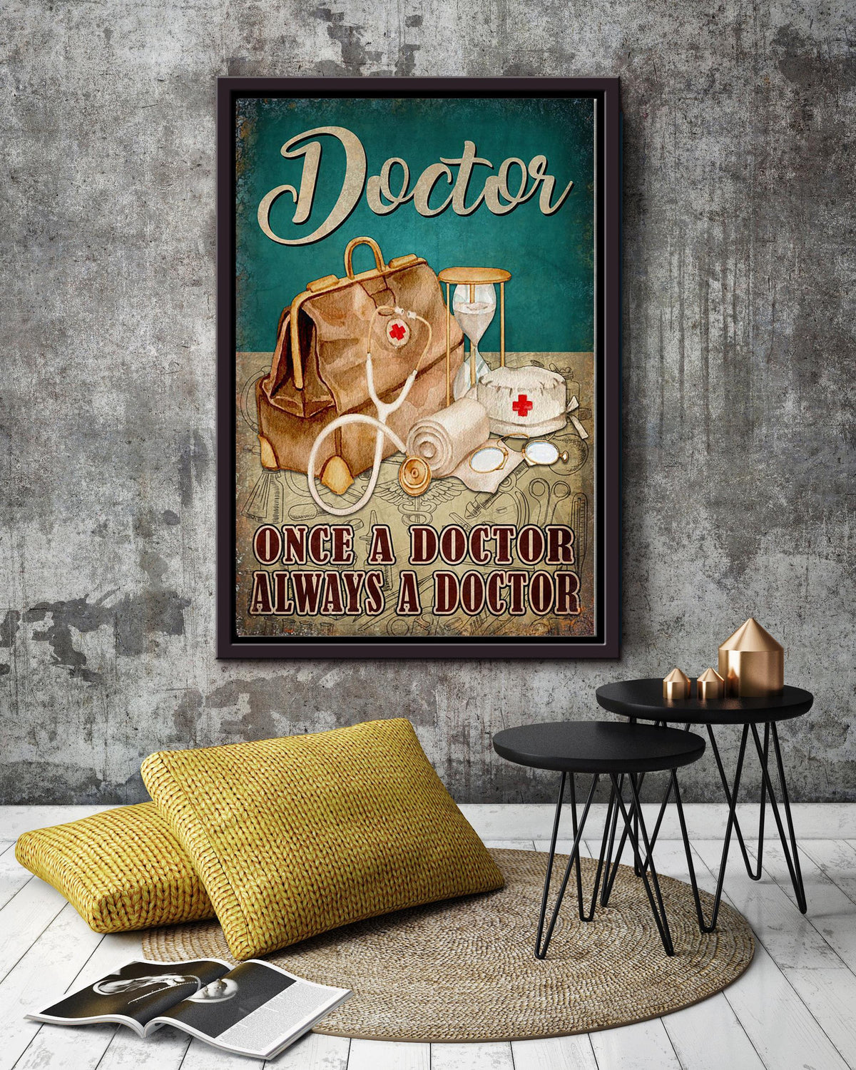Doctor Art Gift For National Doctor's Day Framed Canvas