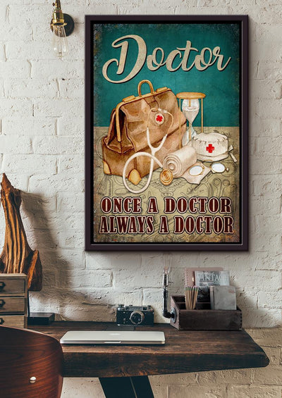 Doctor Art Gift For National Doctor's Day Framed Canvas