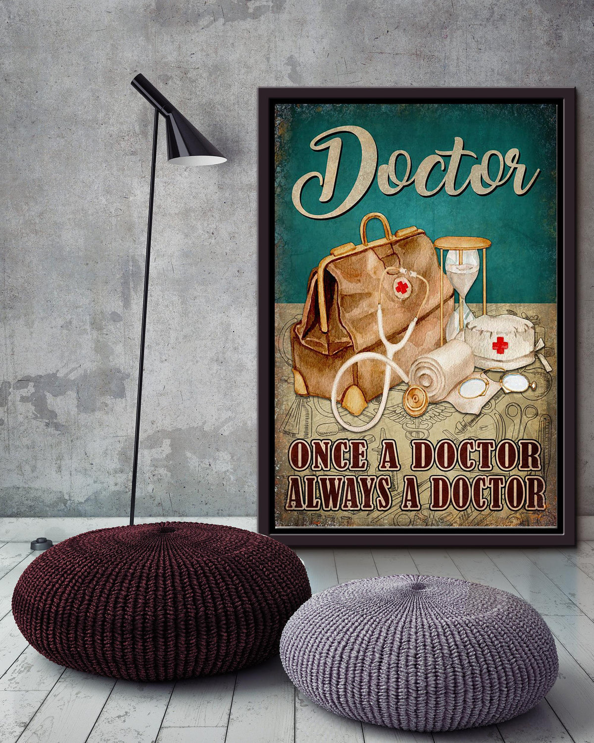 Doctor Art Gift For National Doctor's Day Framed Canvas