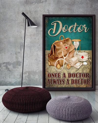 Doctor Art Gift For National Doctor's Day Framed Canvas