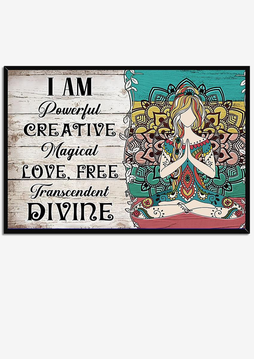 I Am Motivation Quote For Meditation Lover Home Decor Housewarming Yoga Lover