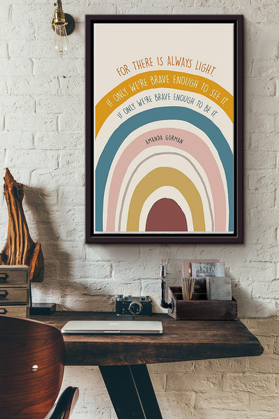 Amanda Gorman For There Is Always Light Poster Inauguration 2021 Framed Matte Canvas
