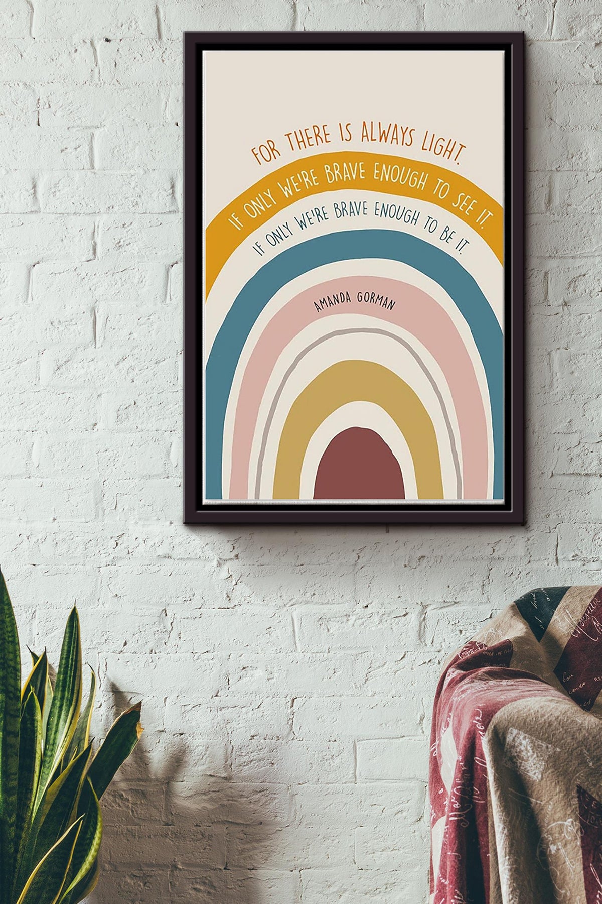 Amanda Gorman For There Is Always Light Poster Inauguration 2021 Framed Matte Canvas