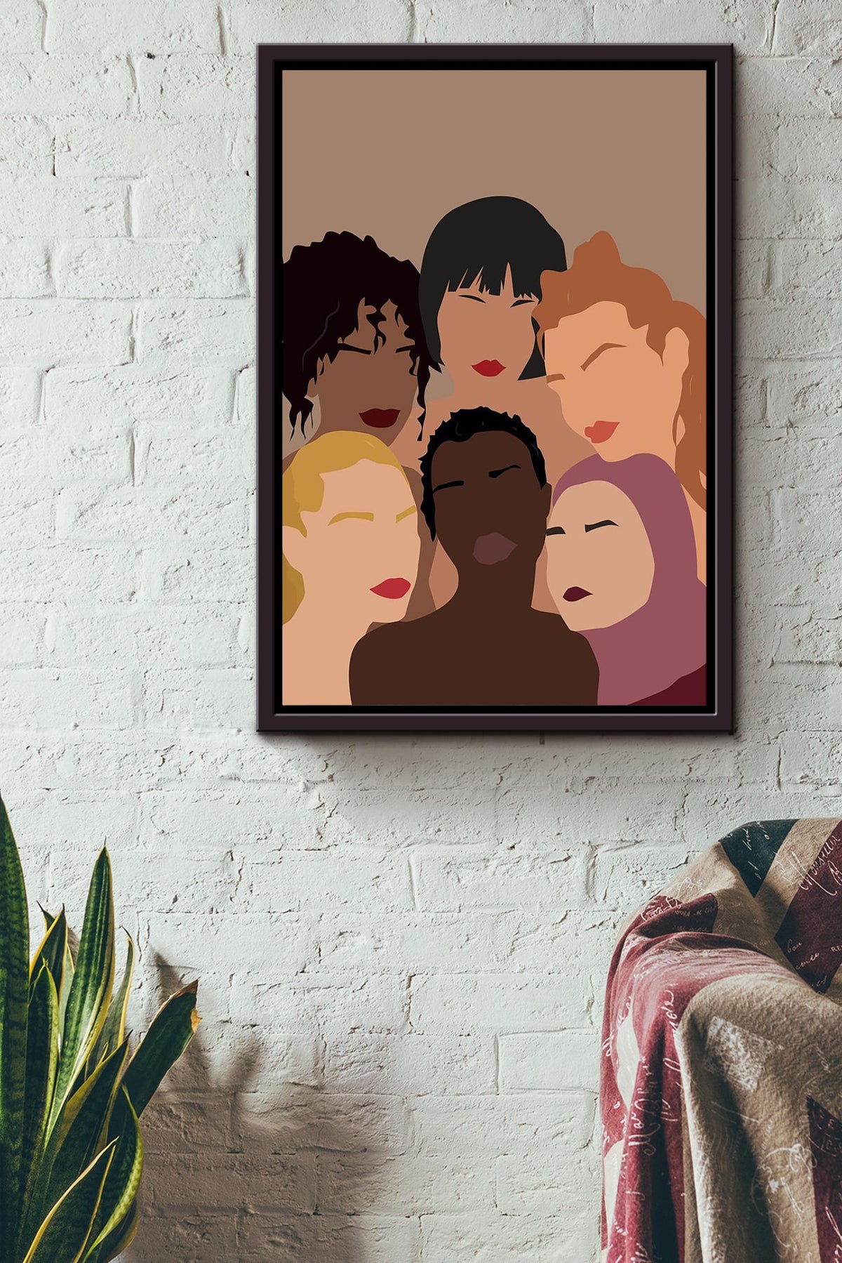 Females Power Girls Wall Decor Gift For International Women Day Home Decor Girlfriend Framed Canvas