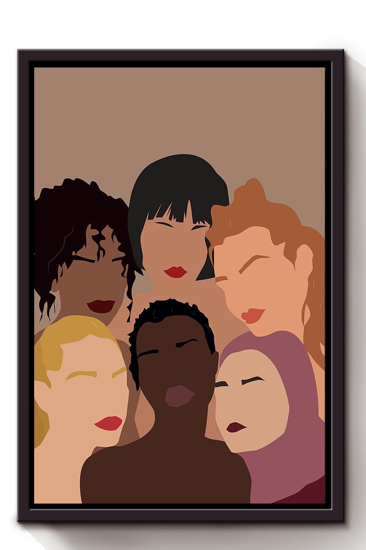 Females Power Girls Wall Decor Gift For International Women Day Home Decor Girlfriend Framed Canvas