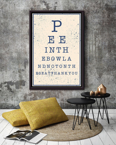 Funny Bathroom Text Wall Decor Gift For Housewarming Framed Canvas
