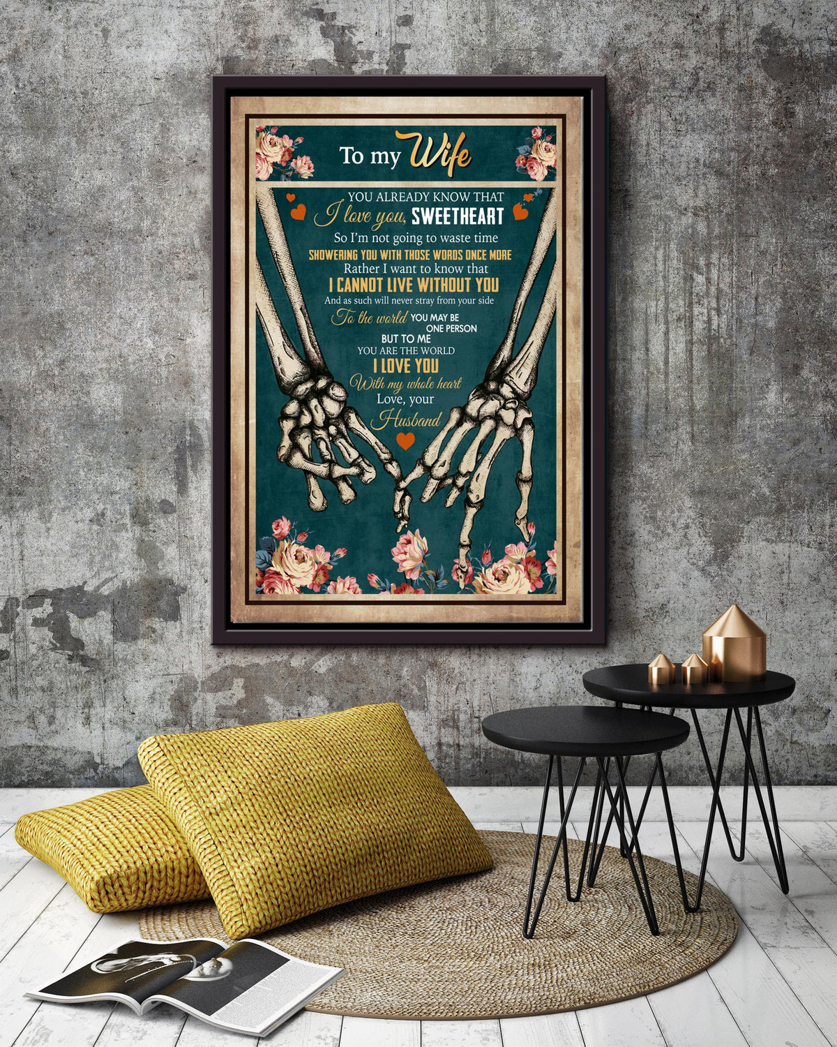 Loving Letter From Husband To Wife Gift For Valentine Wedding Anniversary 04 Framed Canvas