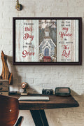 Church We Will Serve The Lord Poster n Framed Matte Canvas