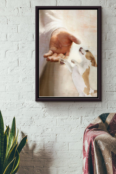 God Takes Dachshund To The Heaven Poster Framed Matte Canvas
