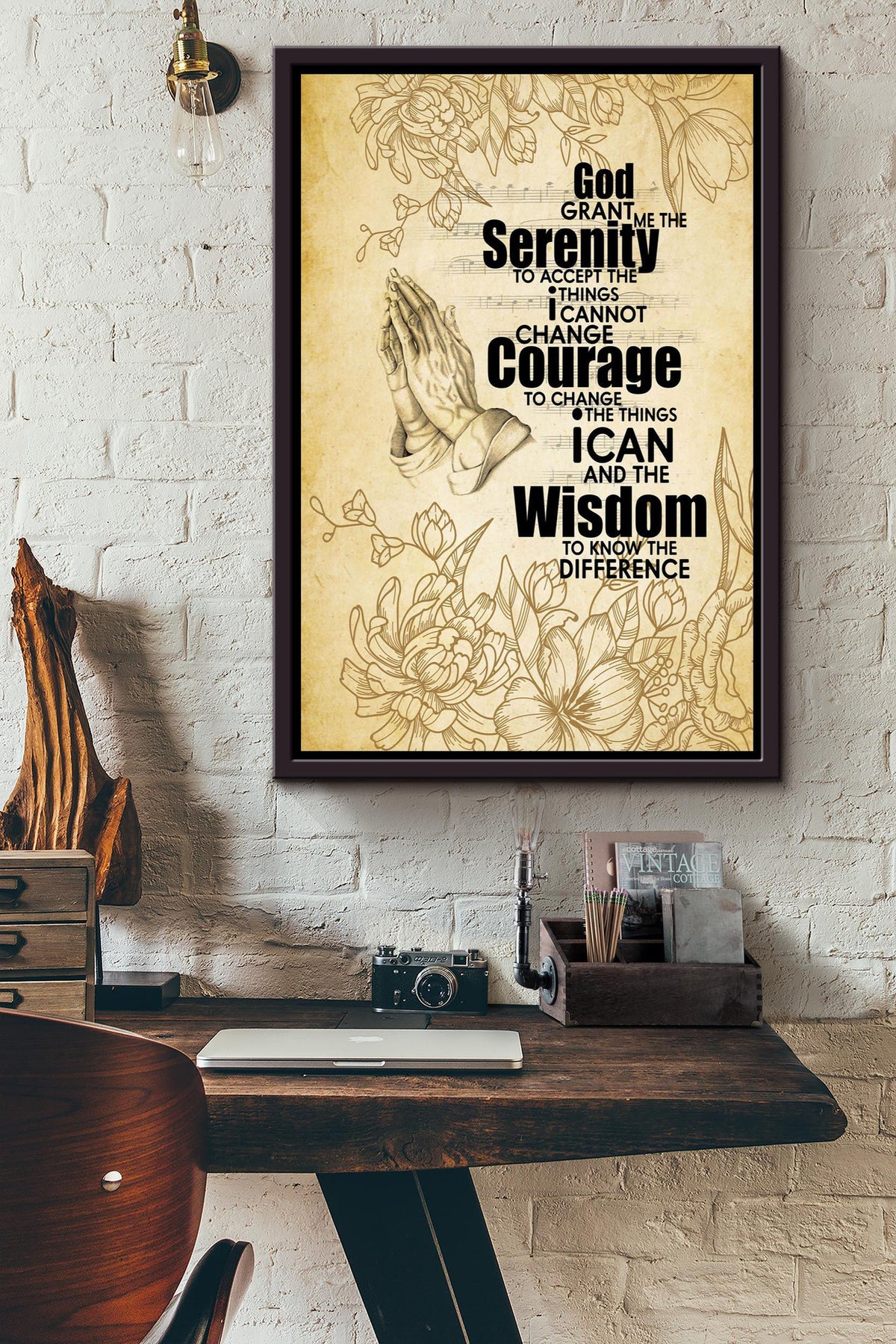 Motivation Quote Gift For Christant Friend Framed Canvas
