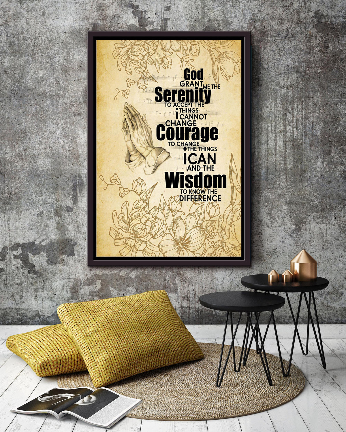 Motivation Quote Gift For Christant Friend Framed Canvas