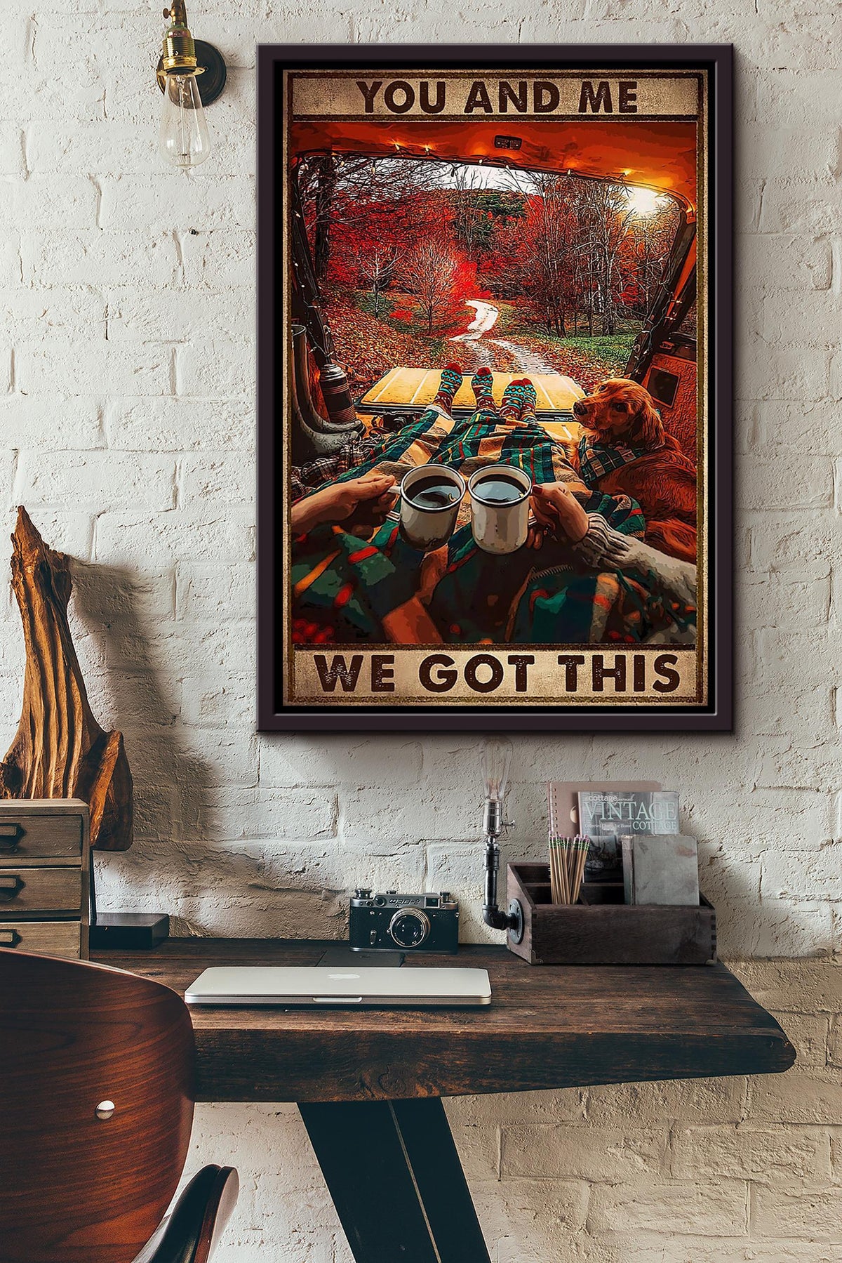 Camping Couple You And Me We Got This Loving Quote Gift For Valentine Wedding Anniversary Framed Canvas