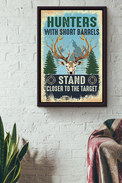 Deer Hunting Quote Gift For Man Father's Day Hunter Home Decor Framed Canvas