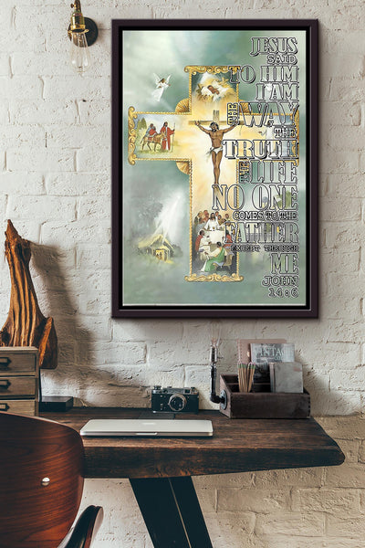 Jesus Said To Him Jesus Life Poster Framed Matte Canvas