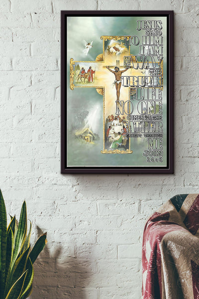Jesus Said To Him Jesus Life Poster Framed Matte Canvas