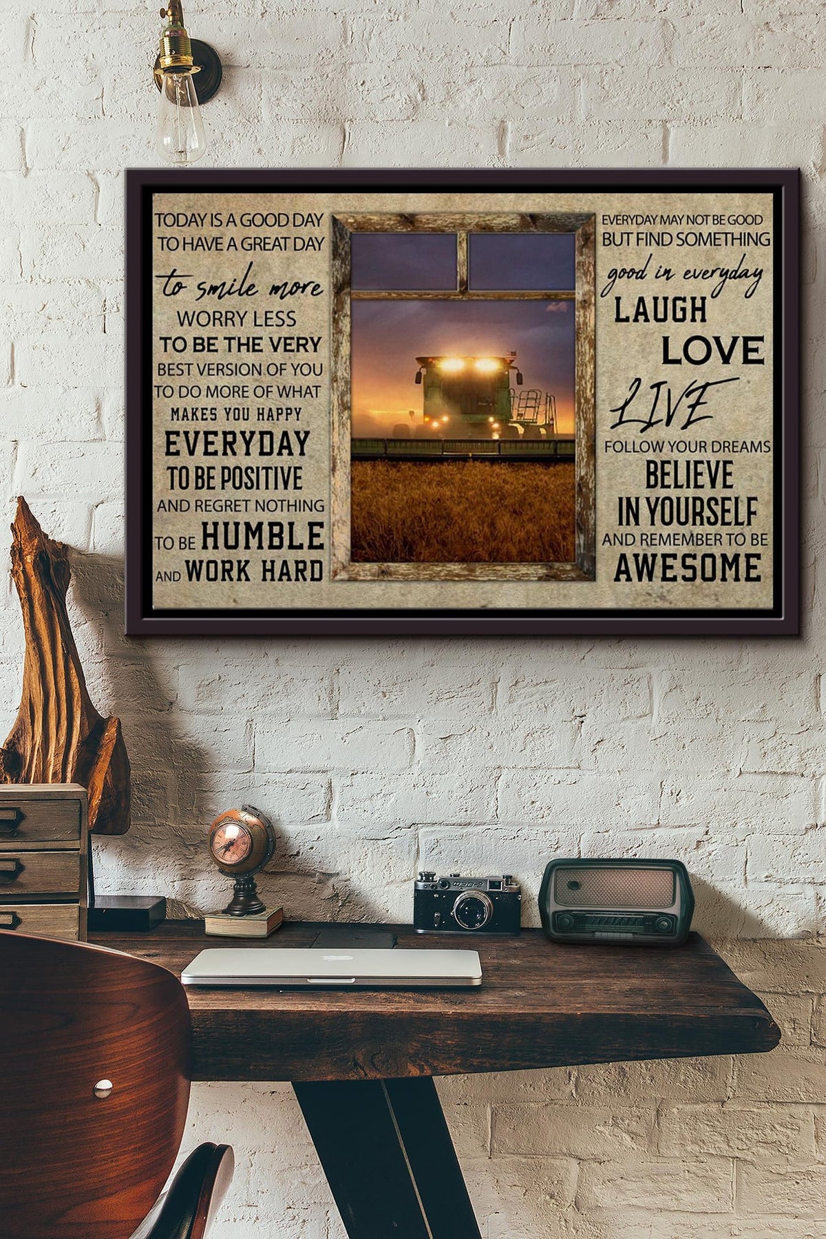 Jd Window View Today Is A Good Day Poster n Framed Matte Canvas