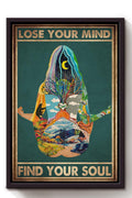 Lose My Mind And Find My Soul Home Yoga Wall Art Gift For Meditation Sun Salutation Framed Canvas Framed Prints, Canvas