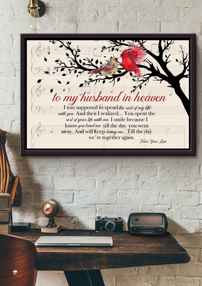 Memorial Quote Wall Art From Wife To Husband Gift For Memorial Day Framed Prints, Canvas