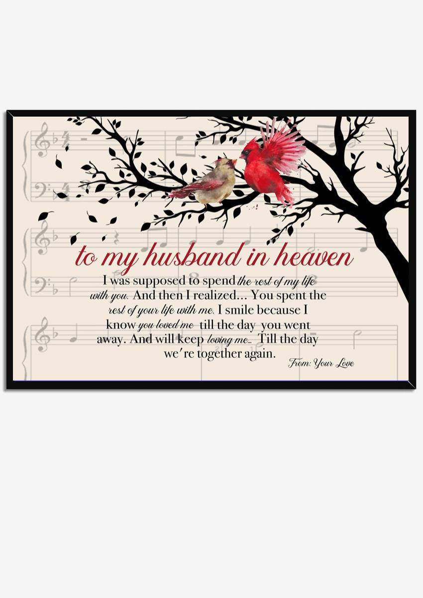 Memorial Quote Wall Art From Wife To Husband Gift For Memorial Day Framed Prints, Canvas