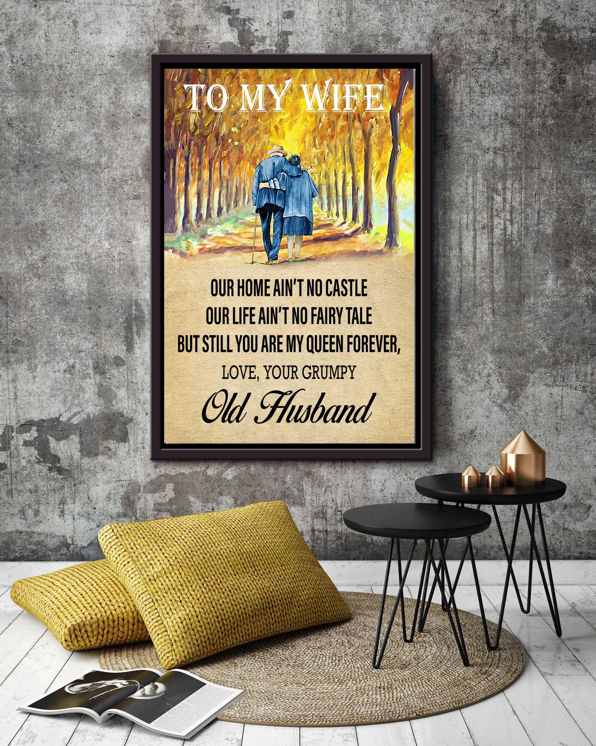 Loving Letter From Husband To Wife You Are My Queen Gift For Valentine Wedding Anniversary Framed Canvas