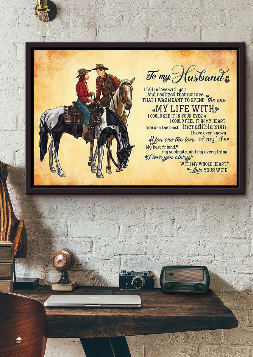 Loving Quote Wall Art From Wife To Husband Gift For Valentine Wedding Anniversary Framed Prints, Canvas