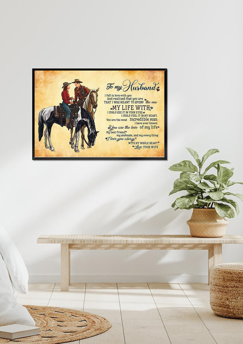 Loving Quote Wall Art From Wife To Husband Gift For Valentine Wedding Anniversary Framed Prints, Canvas