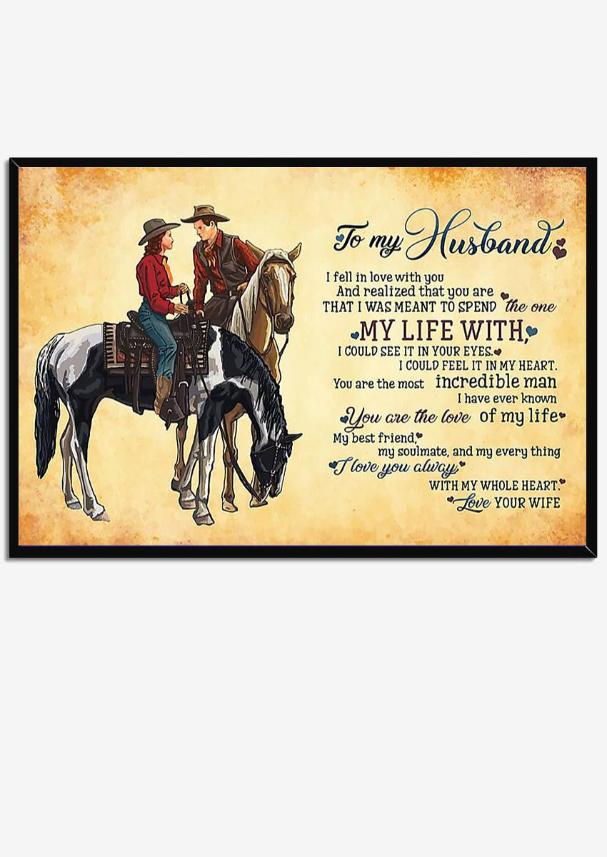 Loving Quote Wall Art From Wife To Husband Gift For Valentine Wedding Anniversary Framed Prints, Canvas