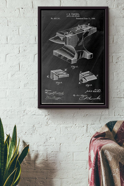 Blacksmith Anvil Poster Framed Matte Canvas