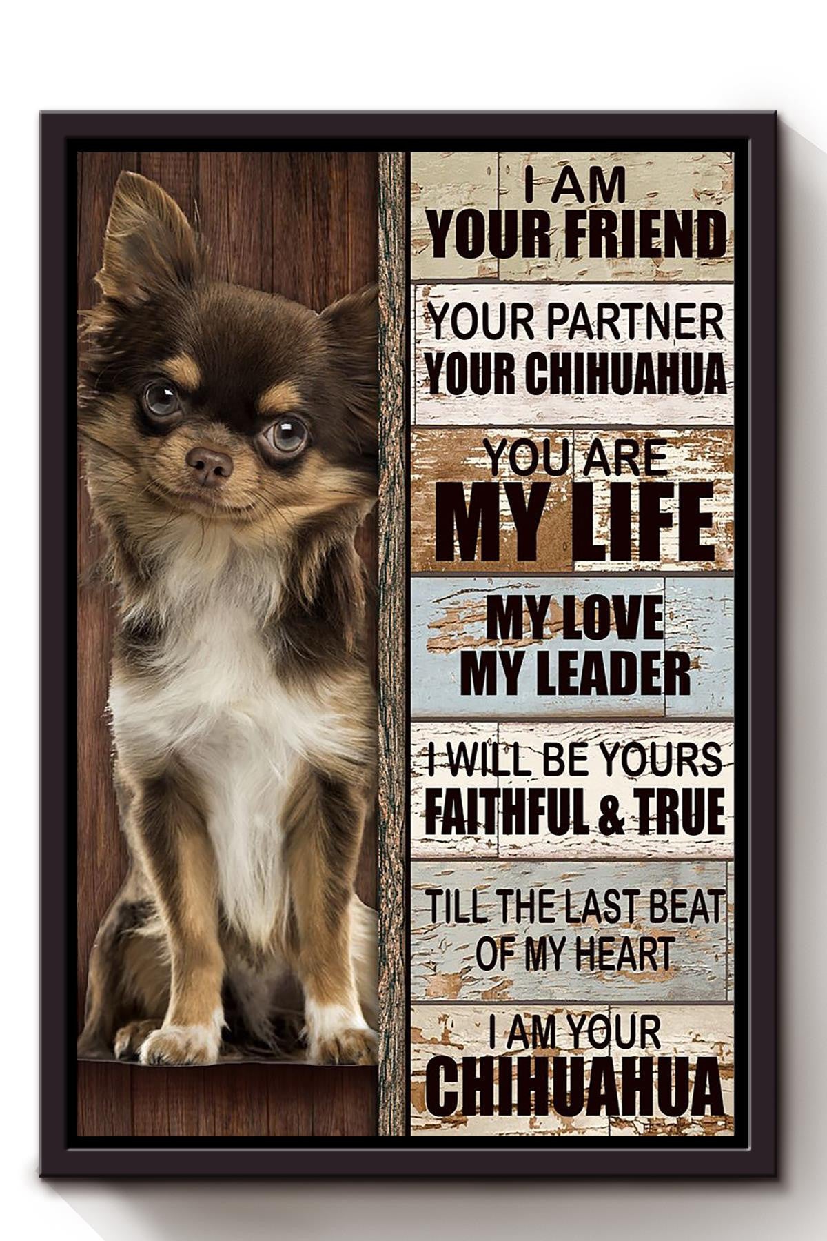 Chihuahua Thankful For Foster Care Quotes Gift For Dog Mom Dog Lover Framed Canvas