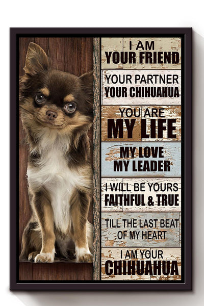 Chihuahua Thankful For Foster Care Quotes Gift For Dog Mom Dog Lover Framed Canvas