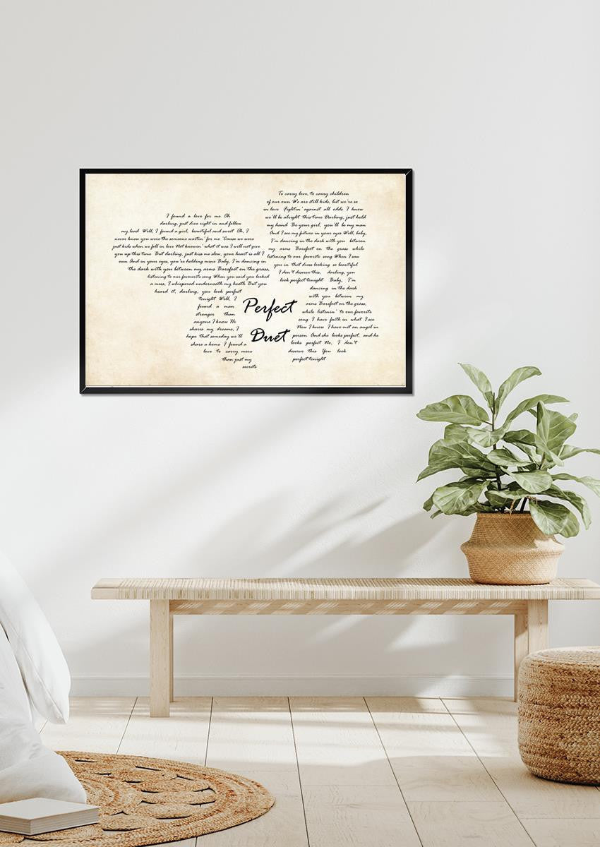Ed Sheeran Ft Beyonce Perfect Duet Lyrics Couple Typography
