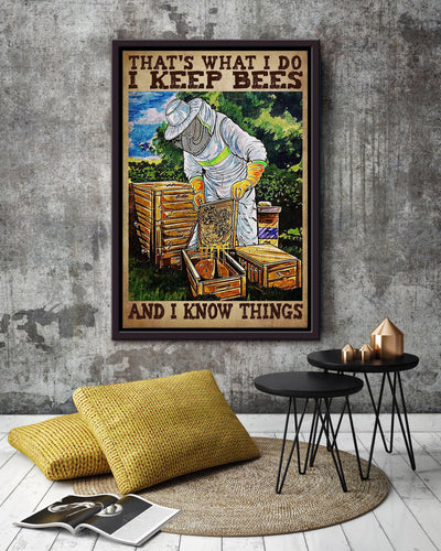 Bee Keeper Bee Wall Art Gift For Farmhouse Decor Honey Lover Kitchen Decor Framed Canvas Framed Prints, Canvas