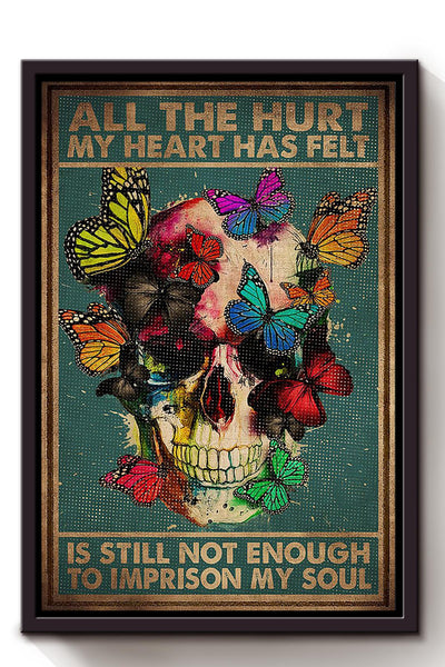 All The Hurt My Heart Has Felt Halloween Wall Decor Gift For Pumpkin Carving Ideas Halloween Decorations Haunted Houses Framed Canvas