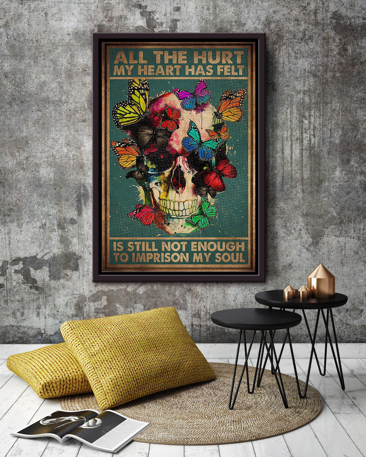 All The Hurt My Heart Has Felt Halloween Wall Decor Gift For Pumpkin Carving Ideas Halloween Decorations Haunted Houses Framed Canvas