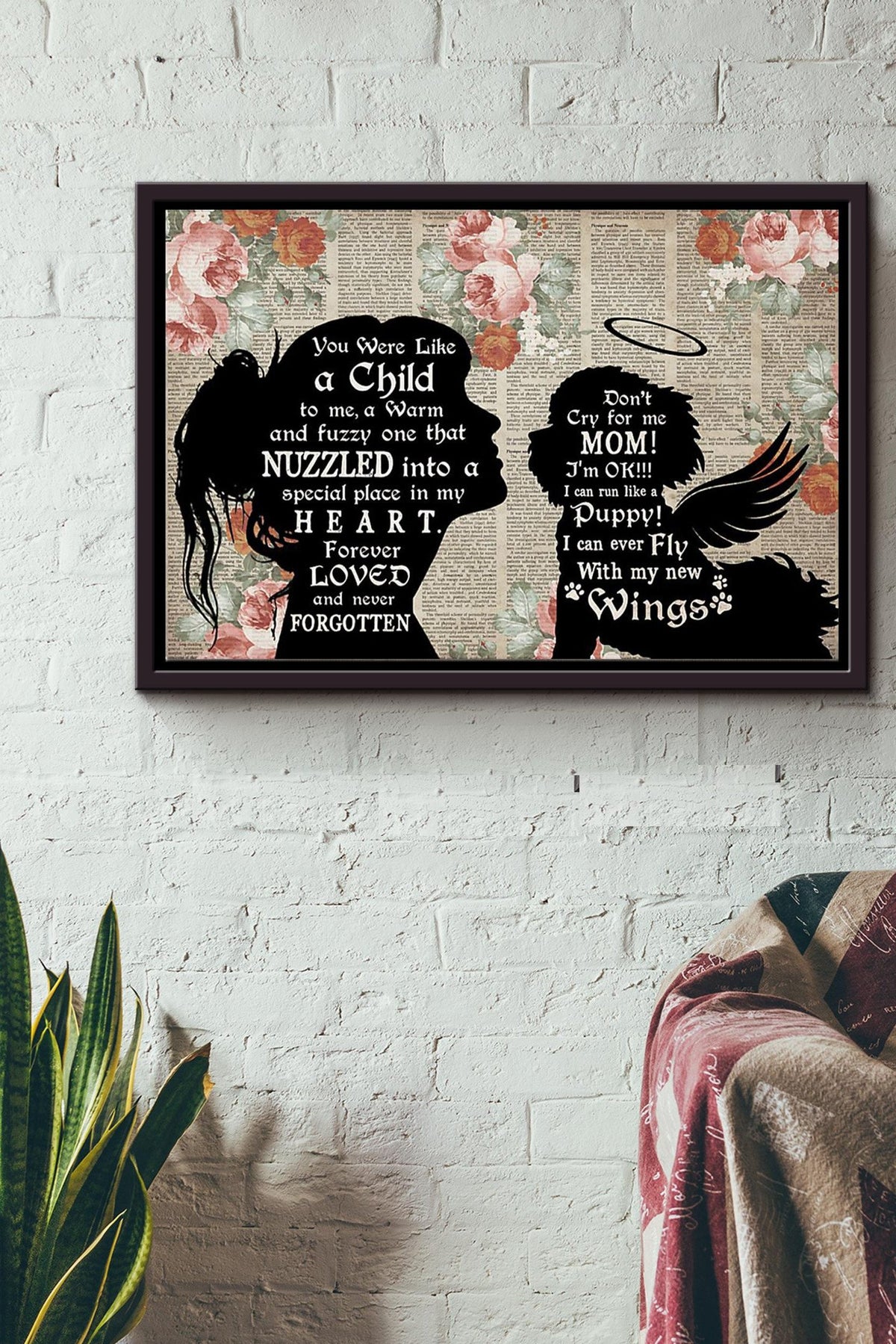 Shih Tzu Forever Loved And Never Forgotten Poster n Framed Matte Canvas