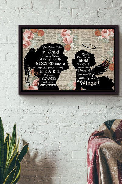 Shih Tzu Forever Loved And Never Forgotten Poster n Framed Matte Canvas