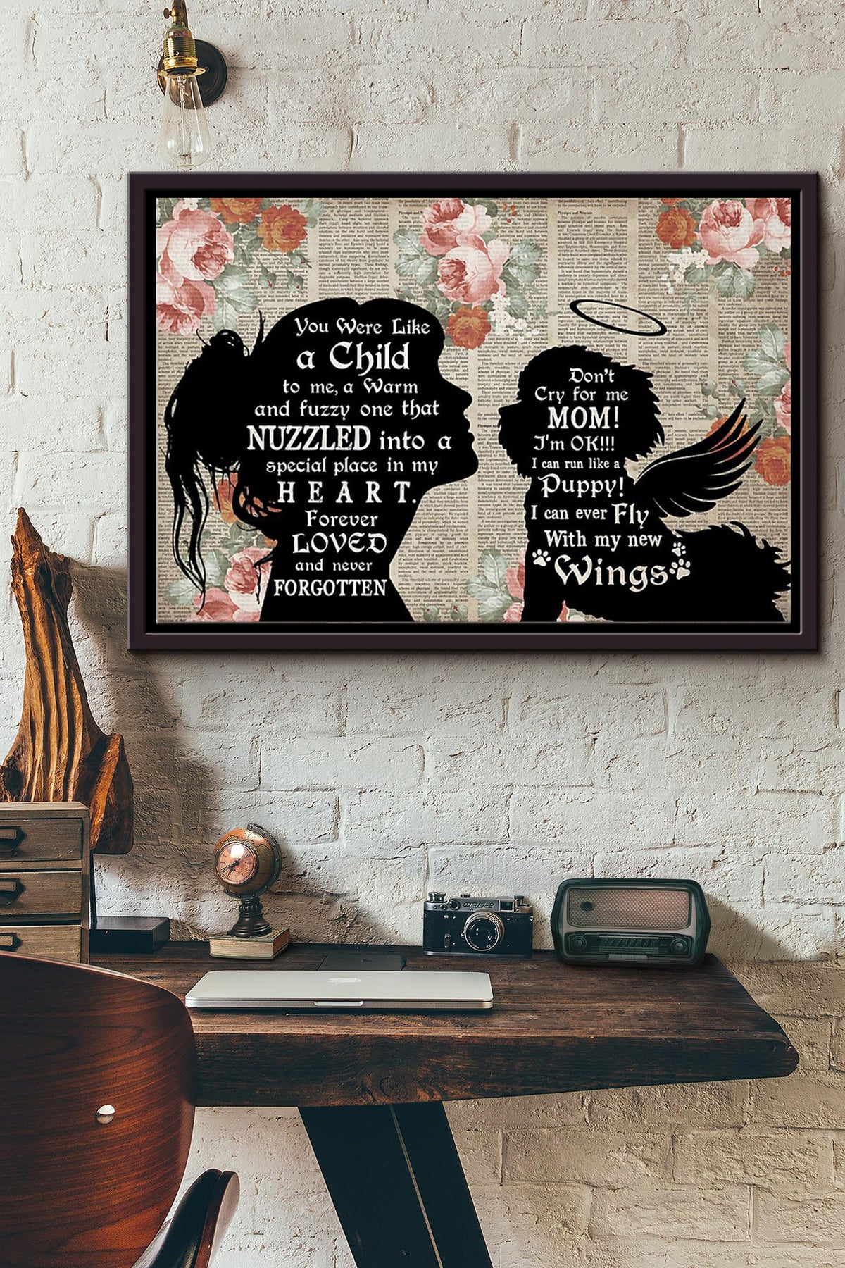 Shih Tzu Forever Loved And Never Forgotten Poster n Framed Matte Canvas