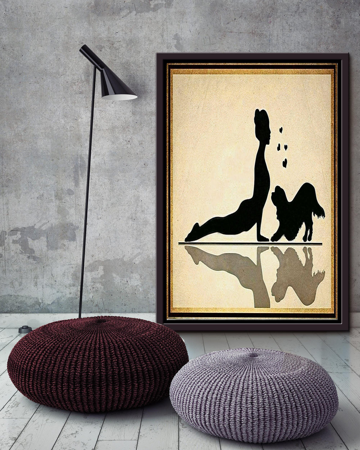 Yoga Dog Gift For Dog Mom Who Loves Yoga Framed Canvas