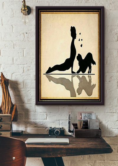 Yoga Dog Gift For Dog Mom Who Loves Yoga Framed Canvas