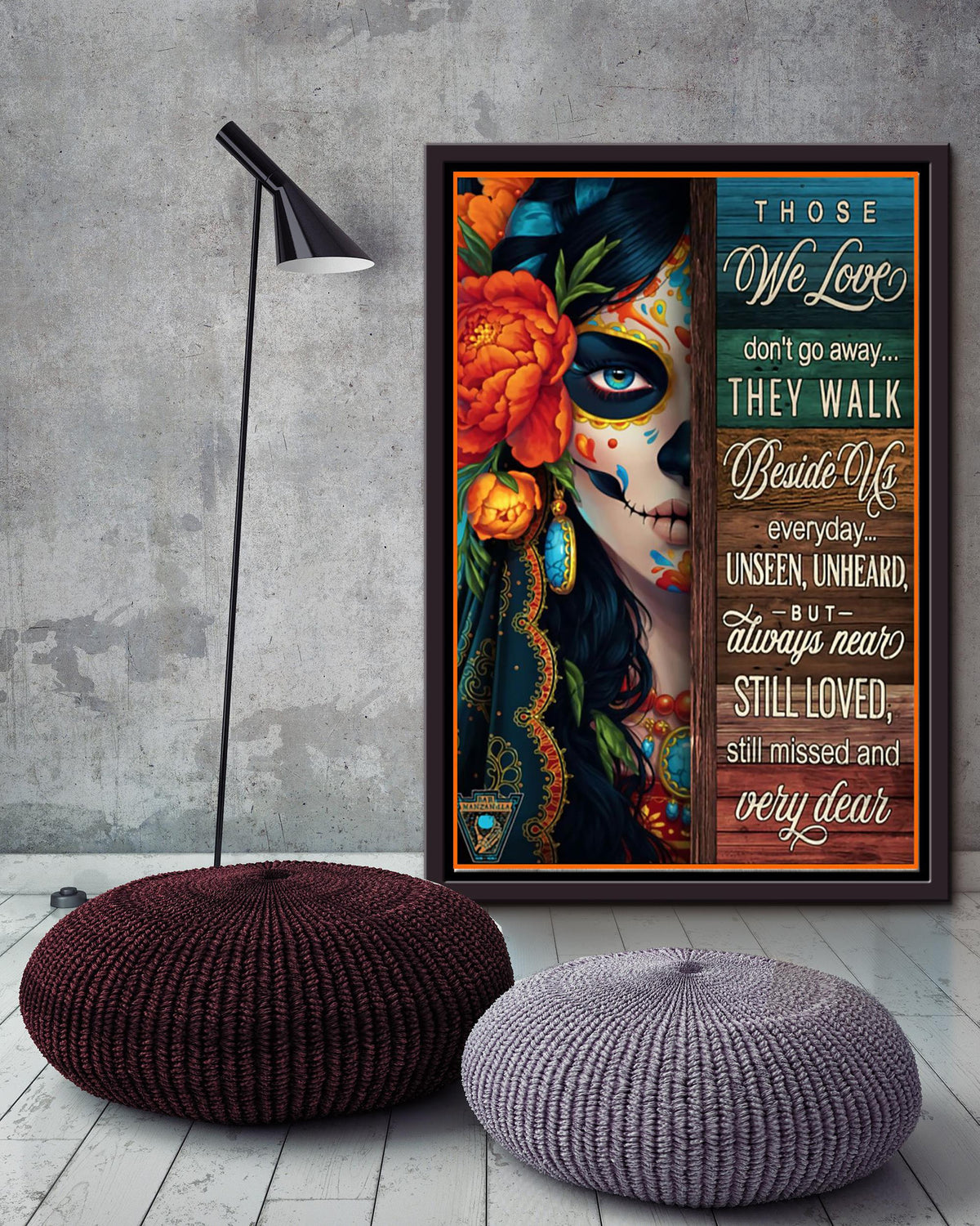 Those We Love Don't Go Away Memorial Quote Wall Art Gift For Memorial Day 06 Framed Canvas Framed Prints, Canvas