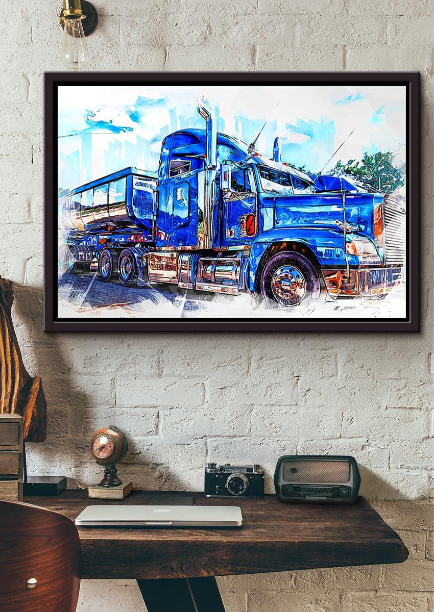 Truck Art Truck Driver Wall Decor Gift For Trucker