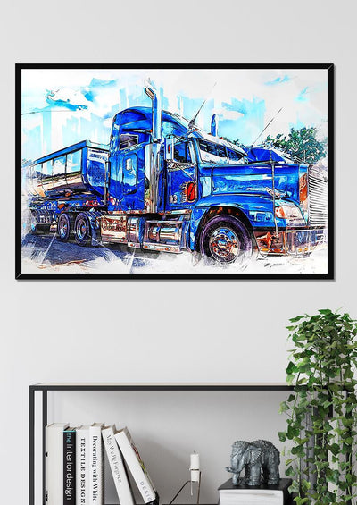 Truck Art Truck Driver Wall Decor Gift For Trucker